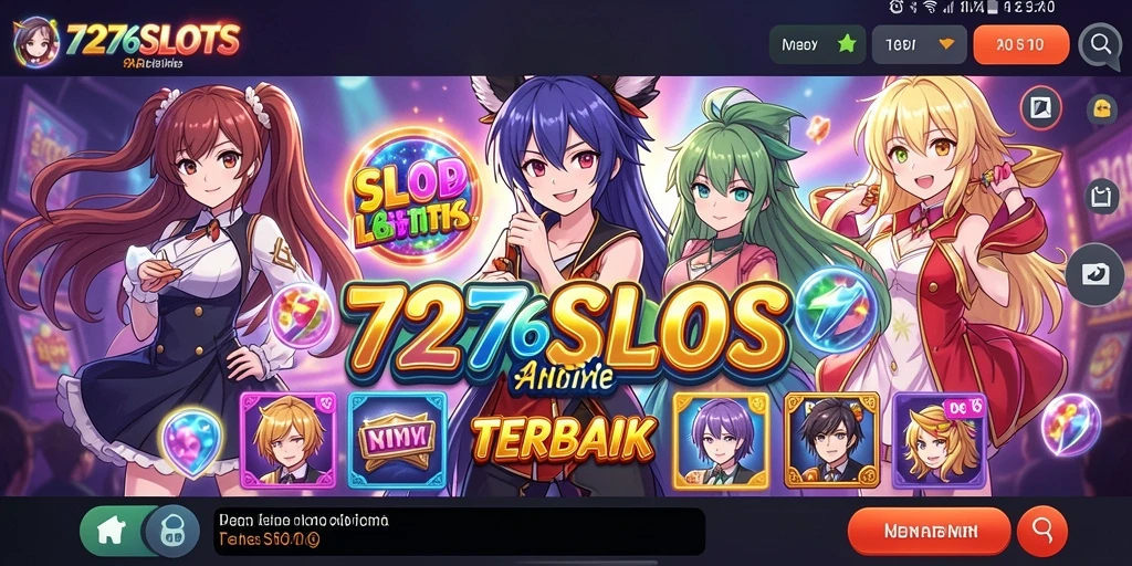 Tampilan gameplay menarik dari 7276SLOTS dengan karakter anime.