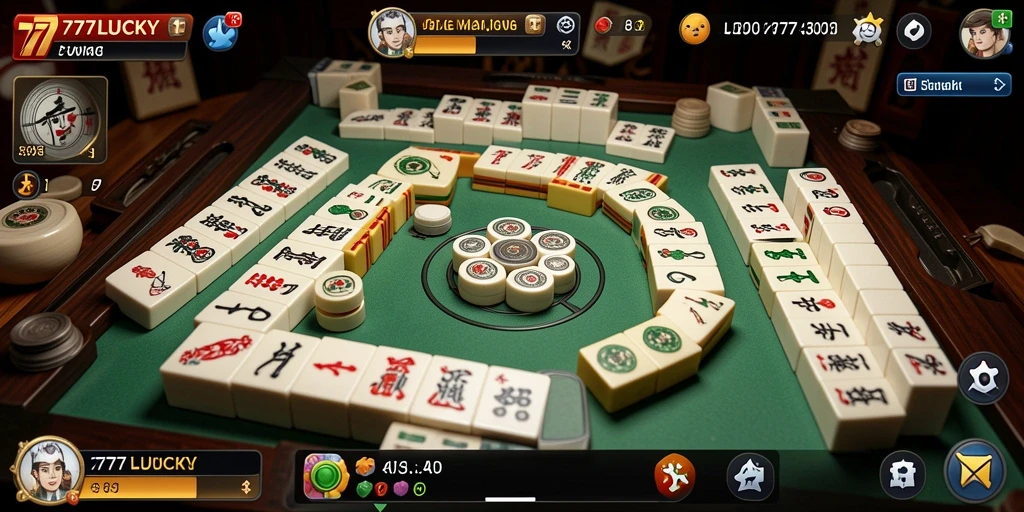 Tampilan gameplay Mahjong seru di 777LUCKY.
