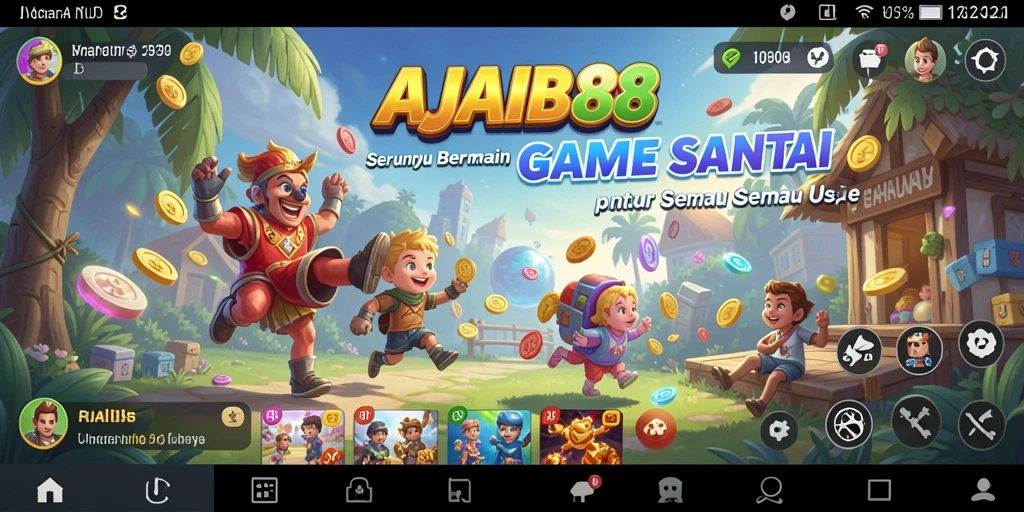 Screenshot gameplay AJAIB88 yang menarik dan ceria.