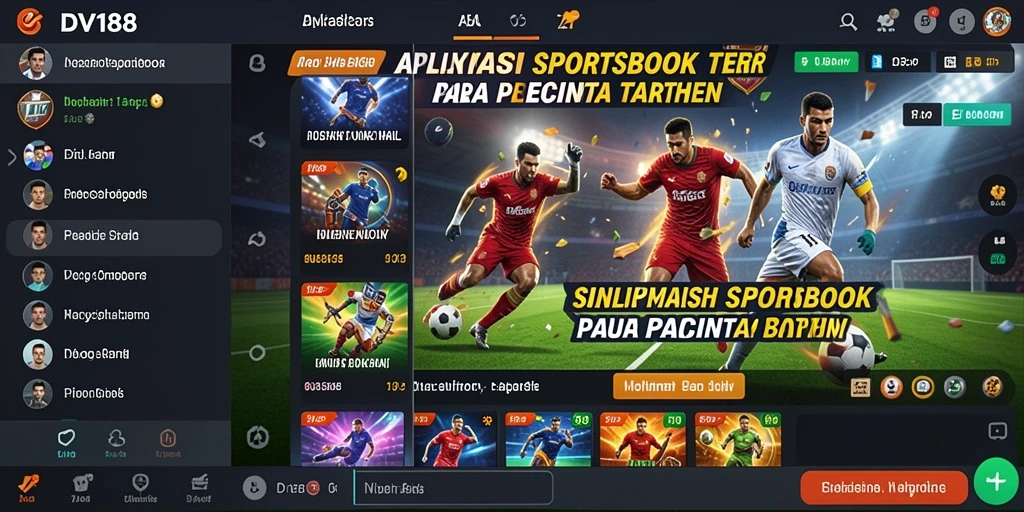 Tampilan screenshot utama dari gameplay Sportsbook DV188 yang menarik dan interaktif.