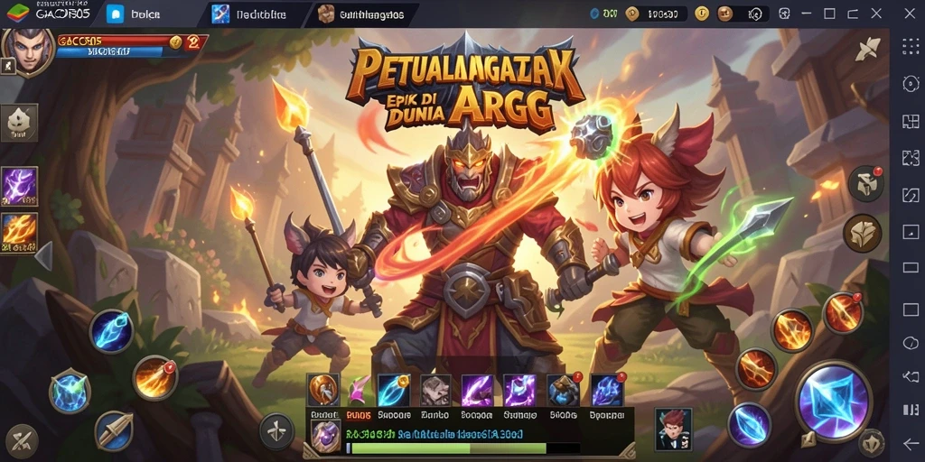 Screenshot utama GACOR305 yang menunjukkan pertarungan seru di dunia ARPG.