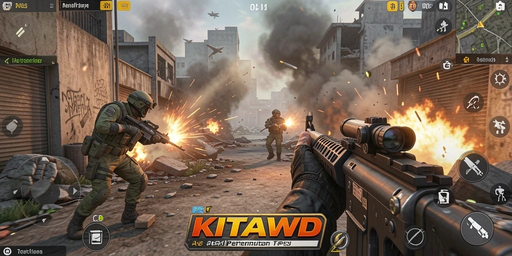 Tampilan gameplay KITAWD yang mendebarkan dan penuh aksi.