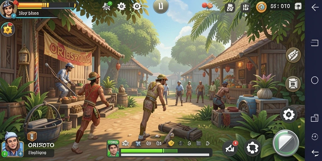 Tampilan gameplay ORISTOTO yang menawan saat menjalani kehidupan virtual.