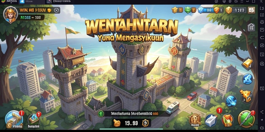 Tangkapan layar gameplay WIN88 menampilkan aksi seru Tower Defense.